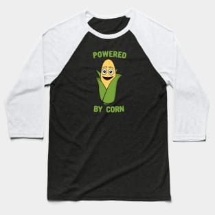 Powered By Corn, Cute Kawaii Corn Baseball T-Shirt